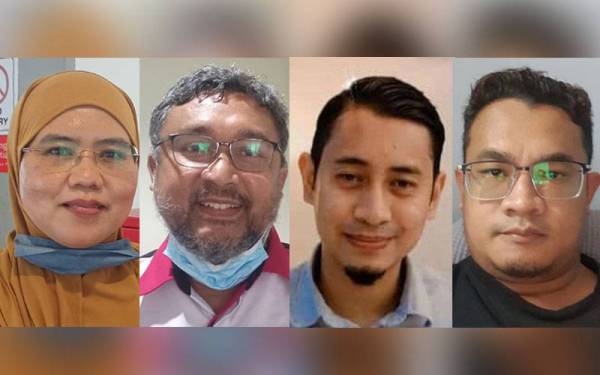 Gambar dari kiri: Marsita, Aziz, Mohamad Hafiz, Mohd Fairuz