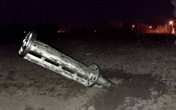 Gambar fail menunjukkan serpihan peluru di wilayah Belgorod, Rusia. - Foto Sputnik