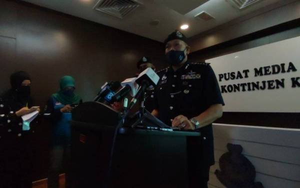 Ketua Polis Kedah, Komisioner Wan Hassan Wan Ahmad pada sidang media di Ibu Pejabat Polis Kontijen (IPK) Kedah pada Rabu.