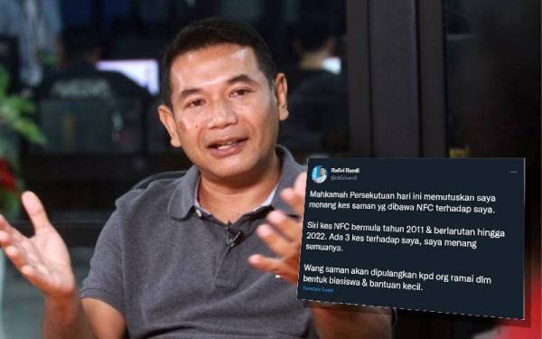 Gambar kecil: Tangkap layar Twitter Rafizi