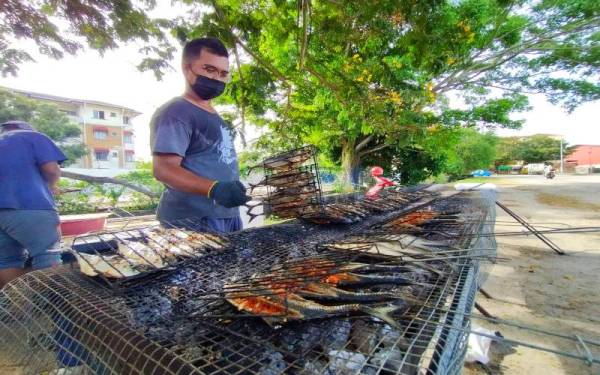 Setiap hari sebanyak 1,000 ekor ikan cencaru bakar sumbat akan dijual.