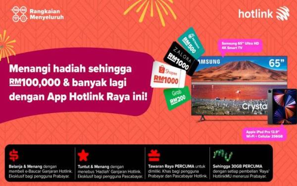 Maxis telah melancarkan aplikasi Hotlink baharu yang menawarkan pelbagai hadiah dan ganjaran yang menarik kepada pelanggannya.