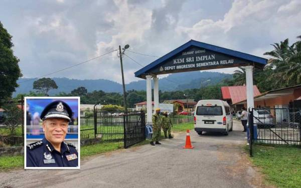 Depot Imigresen Sementara Relau di Bandar Baharu. Gambar kecil: Wan Hassan