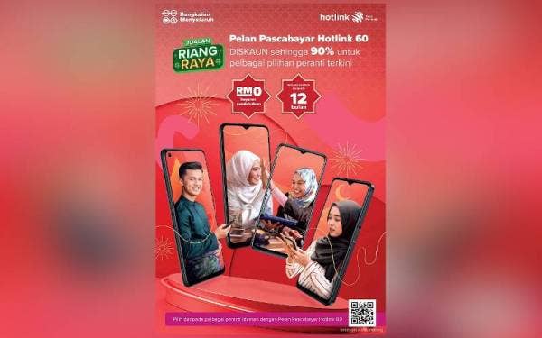 Maxis menawarkan Pelan Pascabayar Hotlink 60 diskaun sehingga 90 peratus untuk pelbagai pilihan peranti terkini