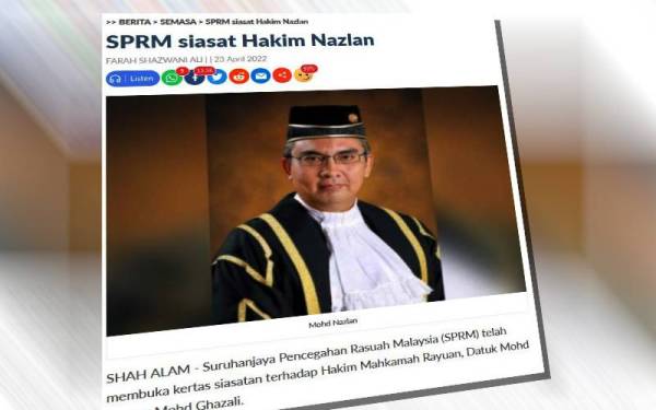 Laporan Sinar Harian sebelum ini.