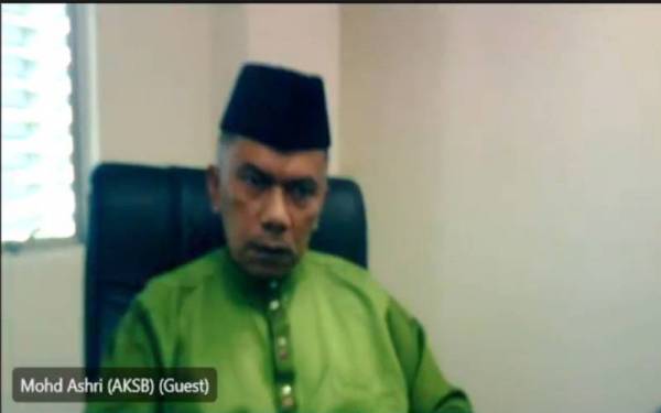 Ashri ketika menjadi panelis dalam sebuah program webinar khas bertajuk ‘Air Raya: Memastikan Kelestarian Bekalan’ pada Rabu.