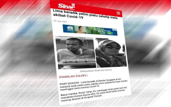 Laporan Sinar Harian.