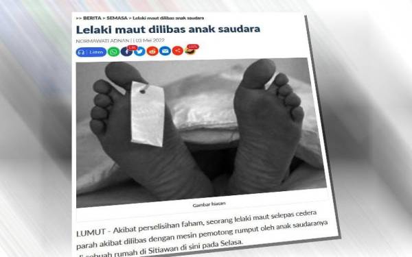 Laporan Sinar Harian pada Selasa.