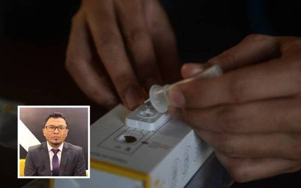 Pakar kesihatan menyarankan supaya rakyat melakukan ujian kendiri Covid-19 sebelum kembali menjalani rutin harian seperti ke sekolah atau bekerja. (Gambar kecil) Dr Hanafiah.