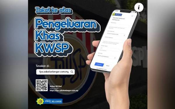 LZS mengingatkan individu membuat pengeluaran khas KWSP untuk menunaikan zakat.