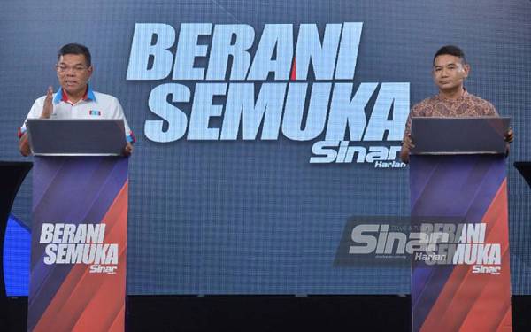Program Berani Semuka sempena Pemilihan PKR 2022 bertajuk 'Siapa Layak Bersama Anwar?' menampilkan dua calon Timbalan Presiden PKR, Datuk Seri Saifuddin Nasution Ismail dan Rafizi Ramli yang berlangsung di Kompleks Karangkraf pada Rabu.- FOTO SINAR HARIAN/ASRIL ASWANDI SHUKOR