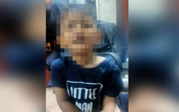 Gambar kanak-kanak lelaki yang dijumpai oleh orang awam tular di media sosial.