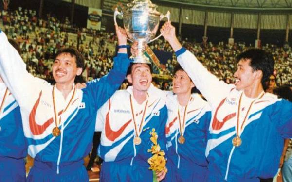 Kali terakhir Malaysia memenangi Piala Thomas pada 1992 di Kuala Lumpur. Foto: Sumber internet.