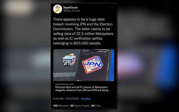 Tangkap layar Twitter soyacincau