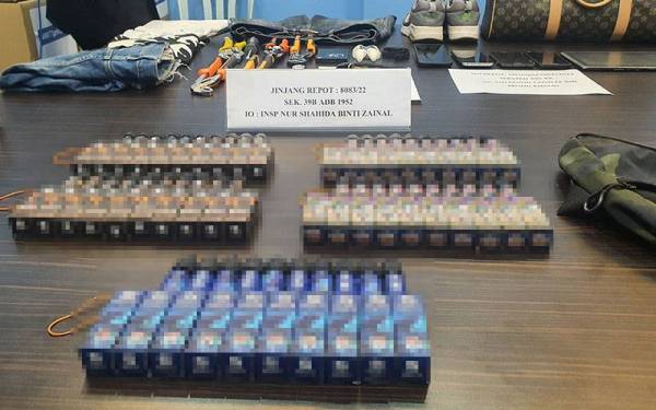 Antara dadah MDMA yang dirampas dalam serbuan tersebut.