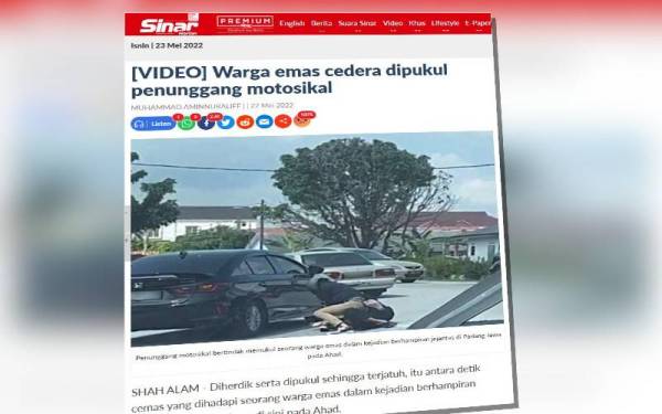 Laporan Sinar Harian pada Ahad lalu.