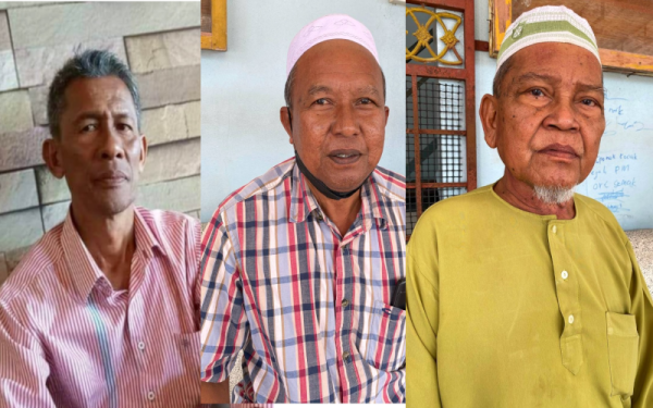 Gambar dari kiri: Che Su, Rozali, Mohamad Musa