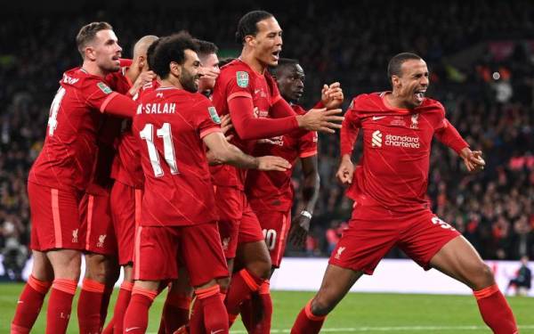 Pemain Liverpool tidak sabar mengharungi aksi final Liga Juara-Juara, Ahad ini. - Foto Getty Images