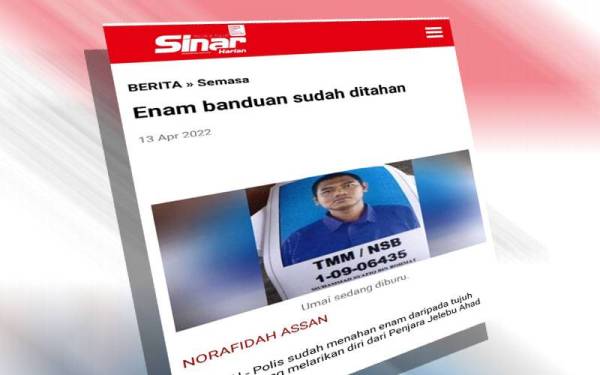 Sinar Harian pada 13 April lalu melaporkan polis sudah menahan enam daripada tujuh banduan yang melarikan diri dari Penjara Jelebu.