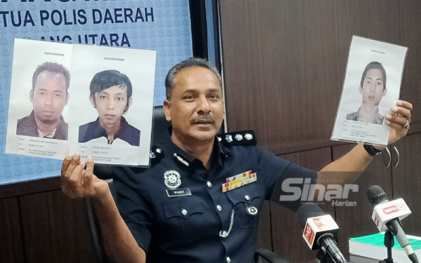 Vijaya menunjukkan antara suspek yang dikesan dipercayai terlibat dalam kejadian samun melibatkan sebuah kilang mesin bitcoin di Meru pada 27 April dan 20 Mei lalu.