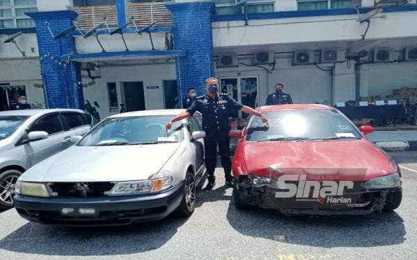 Antara kenderaan yang dirampas dipercayai digunakan suspek dalam kejadian samun melibatkan sebuah kilang mesin bitcoin di Meru pada 27 April dan 20 Mei lalu.