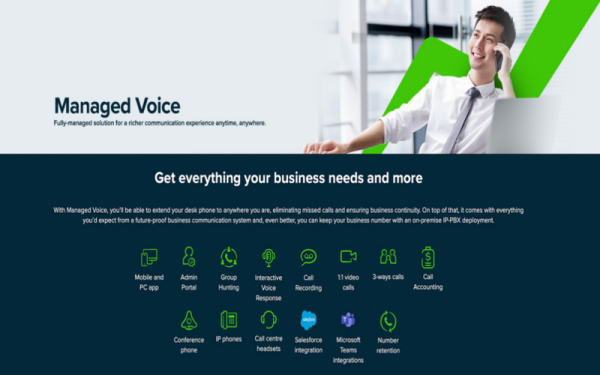 Penyelesaian IP-PBX terurus sepenuhnya membolehkan perniagaan menggunakan nombor tetap pada peranti mudah alih di mana sahaja.