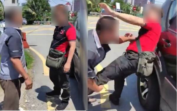 Insiden pergaduhan melibatkan dua lelaki di tepi Jalan Gasing tular di media sosial sejak Isnin.