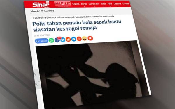 Laporan Sinar Harian pada Isnin lalu.