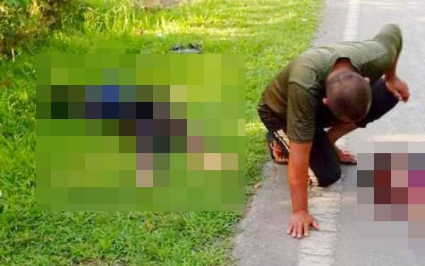 Keadaan dua mangsa yang terlibat dalam kemalangan di Kampung Banggol Che Wan, Pasir Mas pada Jumaat.