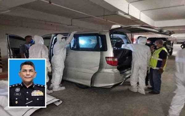 Dua remaja yang dilaporkan hilang oleh keluarga masing-masing ditemukan di dalam sebuah MPV di ruang parkir bawah tanah sebuah kondominium. - Foto Ihsan polis. (Gambar kecil: Muhammad Idzam)