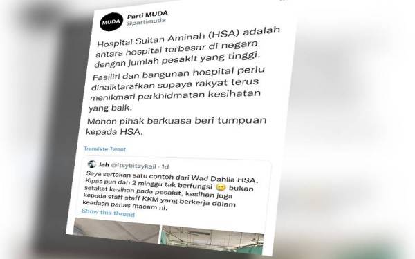 Ciapan Parti Ikatan Demokratik Malaysia di Twitter pada Selasa.