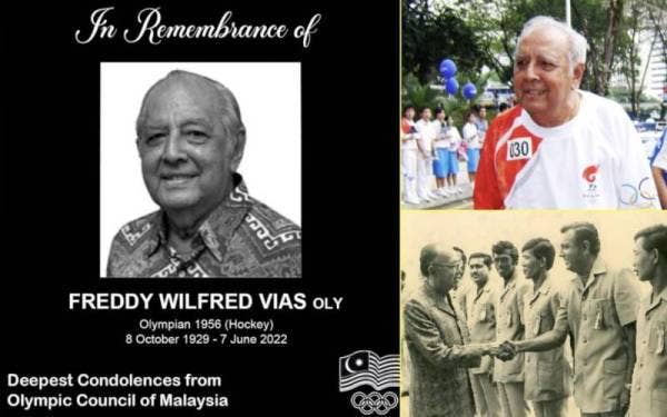 Bekas pemain hoki Olimpik Freddy Wilfred meninggal dunia pada usia 93 tahun. - Foto Bernama