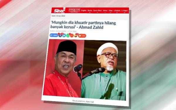 Ahmad Zahid Hamidi sebelum ini menempelak kenyataan Presiden Pas, Tan Sri Abdul Hadi Awang bahawa pihak yang bertegas mahu menyegerakan Pilihan Raya Umum ke-15 (PRU15) adalah kumpulan sebenar kemaruk kepada kuasa.