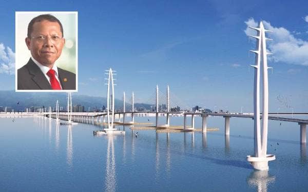 Projek talian penghantaran 275 kV dengan kos RM500 juta itu dijangka siap menjelang hujung 2024 dan bakal menjadi mercu tanda ikonik Pulau Pinang dengan reka bentuk buah pinang. (ilustrasi artis) (Gamabr kecil: Datuk Ir Husaini Husin)