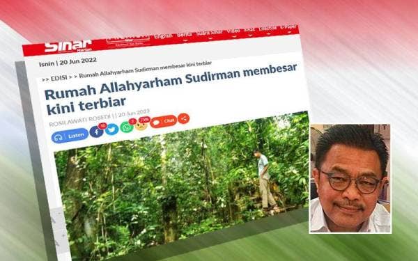 Laporan Sinar Harian pada Isnin. Gambar kecil: Mohd Sharkar Shamsuddin