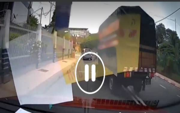 Aksi samseng seorang pemandu lori yang memandu secara berbahaya sehingga hampir mengakibatkan kemalangan menjadi tular di media sosial pada Ahad.