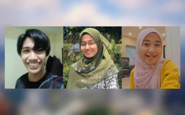 Dari kiri: Mohammad Afif, Nik Farreen, Nur Fara Aliaa