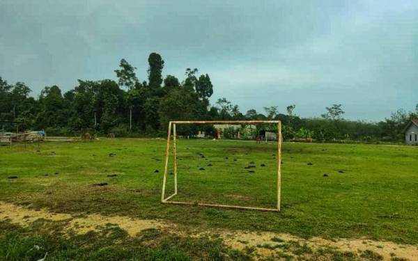 Kelihatan banyak tompokan najis lembu di padang bola Maahad Tahfiz Al-Istiqamah (MTIS) Temerloh di Kampung Padang Lalang hingga menyukarkan pelajar melakukan aktiviti riadah.