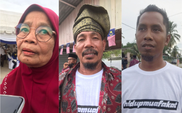 Dari kiri Rakiah, Zaidi, Wan Mohd Faizal.