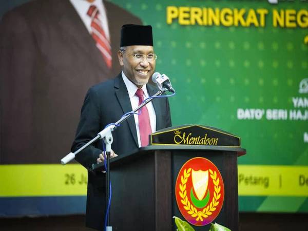 Idris ketika berucap pada program Multaqa Murabbi Ummah di Seri Mentaloon pada Ahad.