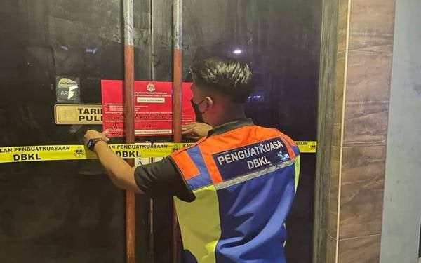 Antara premis yang disita kerana melanggar syarat lesen DBKL.