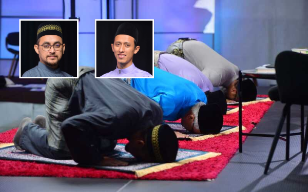 Program Arafah #QuranHour mengangkat Surah Al-Sajdah ayat 15 dan Surah Al-Hajj ayat 18 dan 77 untuk mengajak seluruh manusia bersujud kepada ALLAH SWT. (Gambar kecil dari kiri: Abdullah Bukhari, Mohd Shafiq)