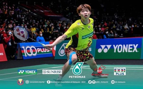 Tze Yong ketika beraksi di pusingan pertama Terbuka Singapura -Foto: BAM
