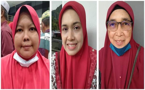 Dari kiri : Sarifah, Irma Azalina, Rupisah