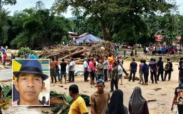 Keadaan Kampung Iboi selepas kejadian kepala air pada 4 Julai lalu. (Gambar kecil: Sopian)