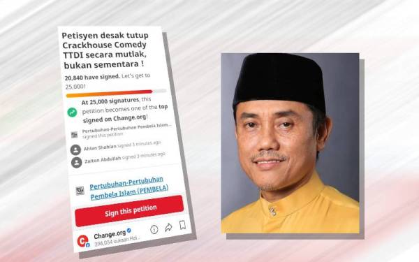 Petisyen desakan di platform change.org telah berjaya mendapatkan lebih 20,500 tandatangan selepas kira-kira 18 jam petisyen tersebut dilancarkan. (Gambar kecil: Aminuddin)
