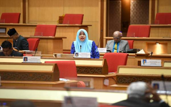 Wan Norashikin ketika menjawab soalan dalam Persidangan DUN Perak pada Rabu.