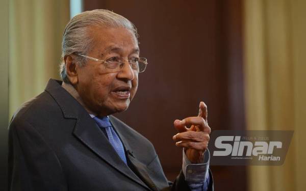 Tun Dr Mahathir Mohamad. - Foto Sinar Harian MOHD HALIM ABDUL WAHID