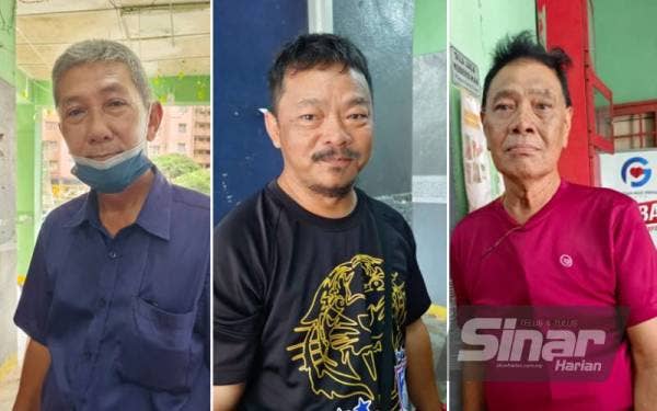 Dari kiri: Ibrahim, Mohd Reza dan Mukhtar