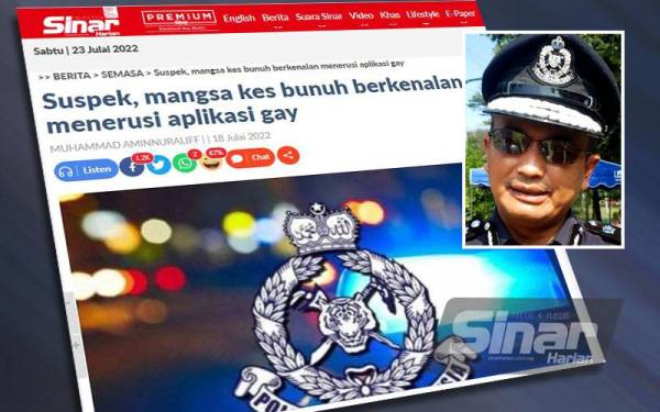 Laporan Sinar Harian pada Isnin lalu. Gambar kecil: Fakhrudin